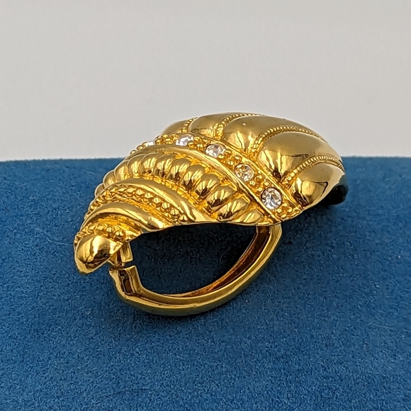 Kenneth J Lane for Avon Seashell Enhancer, Rhinestone Shell, Vintage KJL Jewelry - Picture 2 of 9